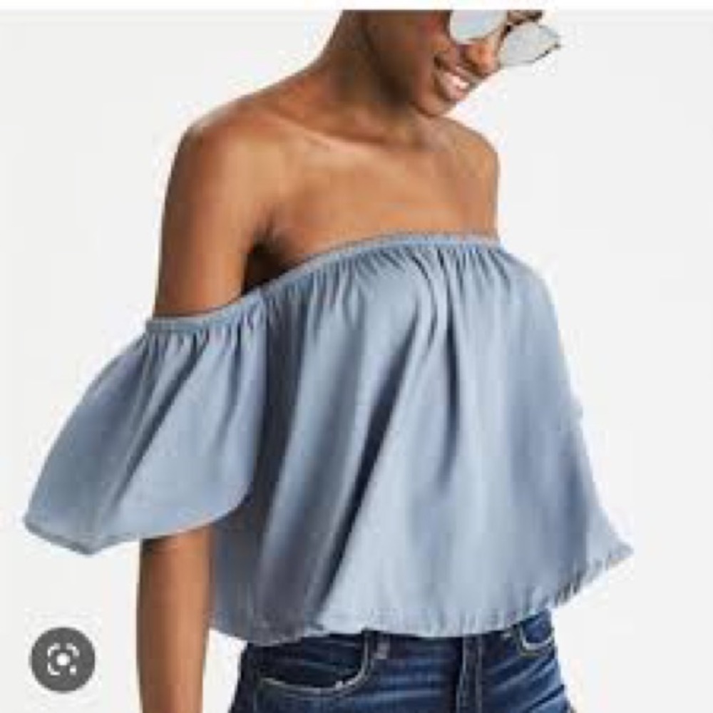 Satin off the shoulder top